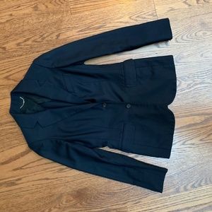 The Row Light Weight Wool Navy Blazer